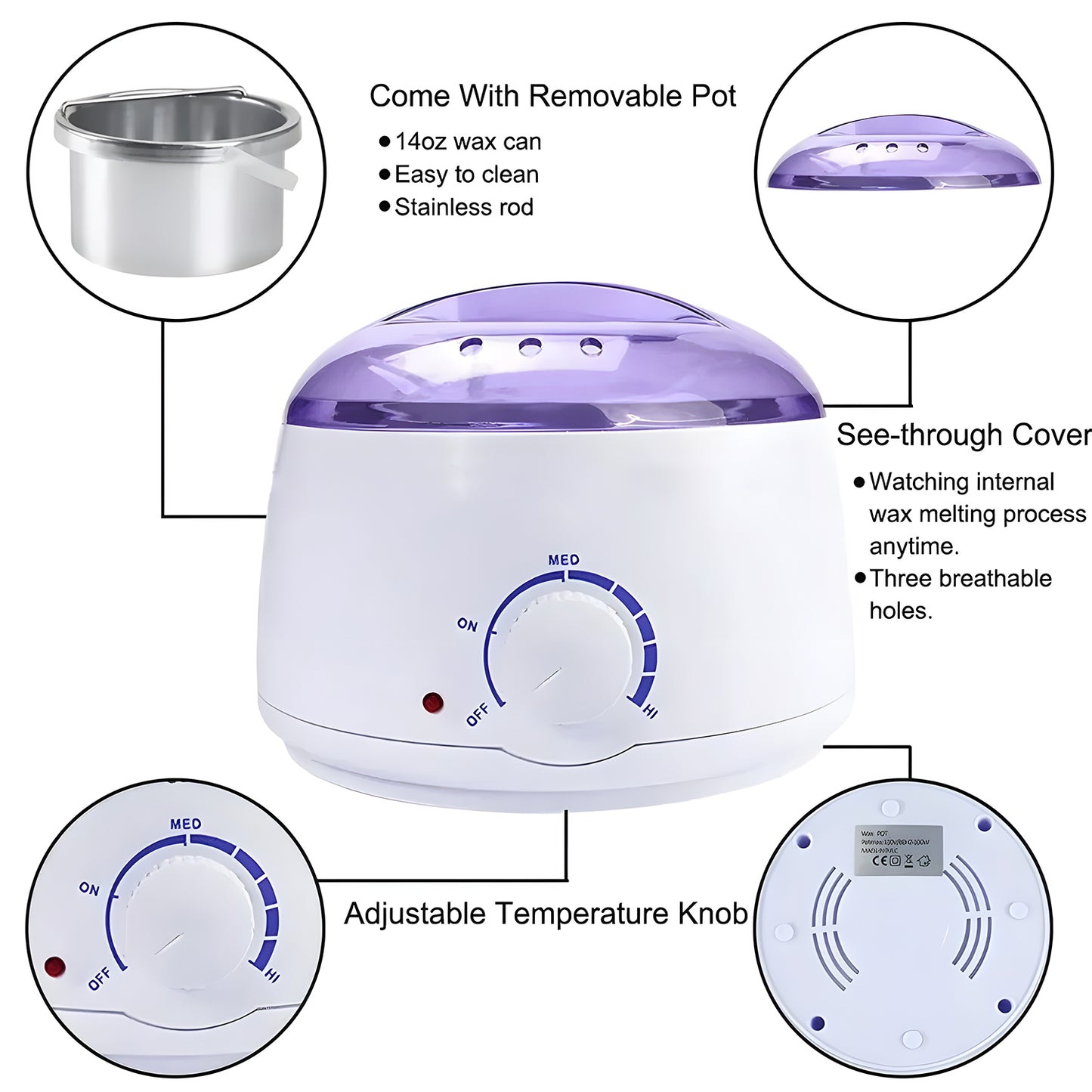KIT DEPILACIÓN PRO-WAX100 CON CERAS Y ESPÁTULAS